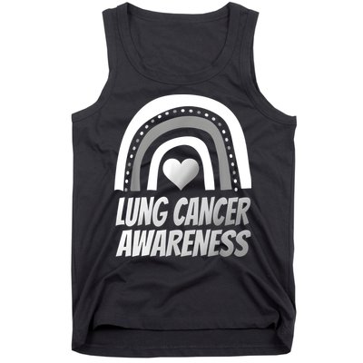 Proud Lung Cancer Rainbow Warrior Survivor Tank Top