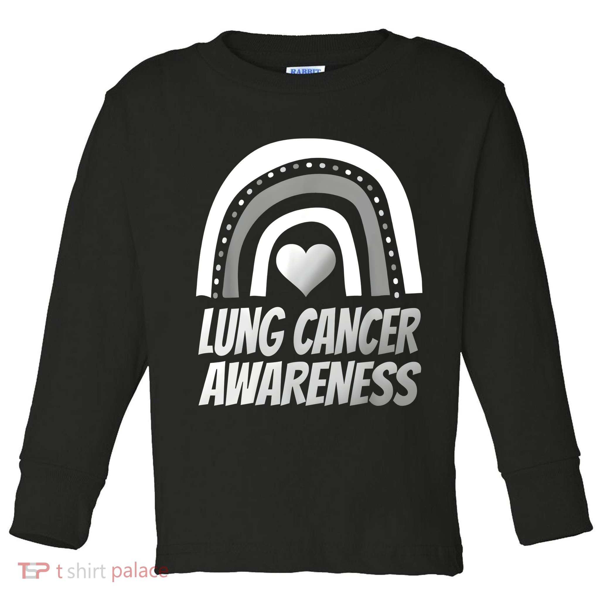 Proud Lung Cancer Rainbow Warrior Survivor Toddler Long Sleeve Shirt