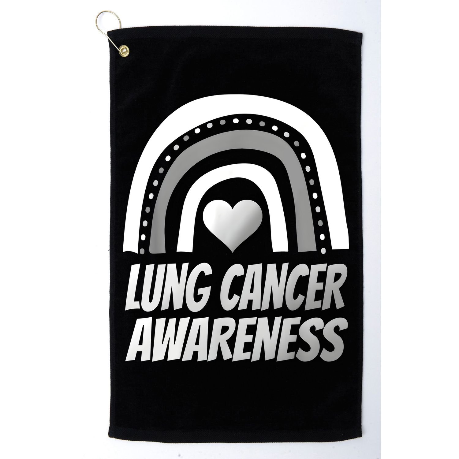 Proud Lung Cancer Rainbow Warrior Survivor Golf Towel