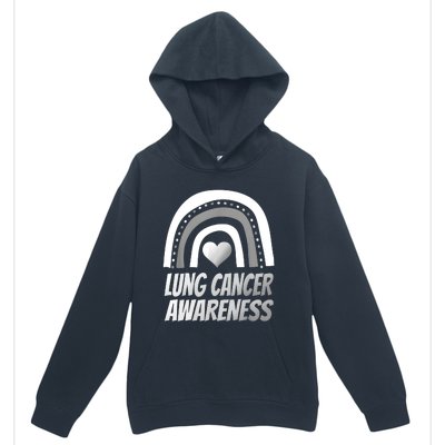 Proud Lung Cancer Rainbow Warrior Survivor Urban Pullover Hoodie