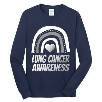 Proud Lung Cancer Rainbow Warrior Survivor Tall Long Sleeve T-Shirt