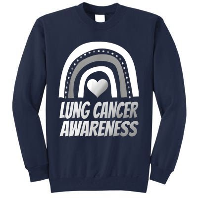 Proud Lung Cancer Rainbow Warrior Survivor Tall Sweatshirt