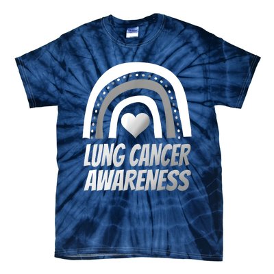 Proud Lung Cancer Rainbow Warrior Survivor Tie-Dye T-Shirt