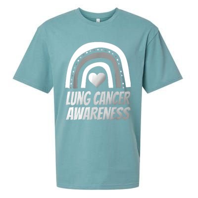 Proud Lung Cancer Rainbow Warrior Survivor Sueded Cloud Jersey T-Shirt