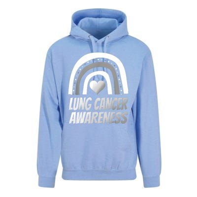 Proud Lung Cancer Rainbow Warrior Survivor Unisex Surf Hoodie