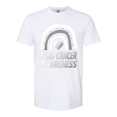 Proud Lung Cancer Rainbow Warrior Survivor Softstyle CVC T-Shirt