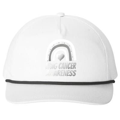 Proud Lung Cancer Rainbow Warrior Survivor Snapback Five-Panel Rope Hat