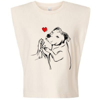 Pitbull Love Cute Pittie Dog Mom Funny Garment-Dyed Women's Muscle Tee