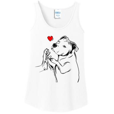 Pitbull Love Cute Pittie Dog Mom Funny Ladies Essential Tank