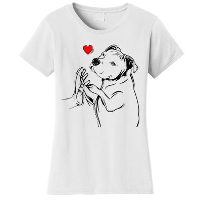 Pitbull Love Cute Pittie Dog Mom Funny Women's T-Shirt