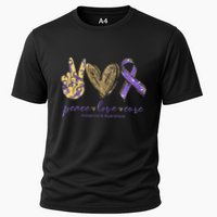 Peace Love Cure Alzheimers Awareness Cooling Performance Crew T-Shirt