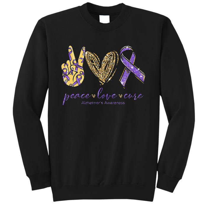 Peace Love Cure Alzheimers Awareness Sweatshirt