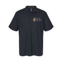 Peace Love Cure Alzheimers Awareness Softstyle Adult Sport Polo