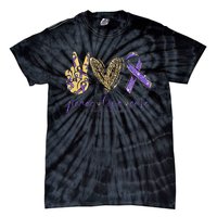 Peace Love Cure Alzheimers Awareness Tie-Dye T-Shirt