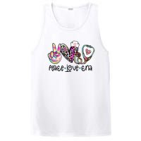 Peace Love CNA Leopard Heart Stethoscope Nursing Nurse Life PosiCharge Competitor Tank