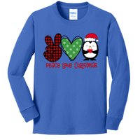 Peace Love Christmas 1 Breast Cancer DéCor Theme Gift Kids Long Sleeve Shirt