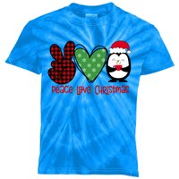 Peace Love Christmas 1 Breast Cancer DéCor Theme Gift Kids Tie-Dye T-Shirt