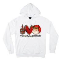 Peace Love Christmas Funny Santa Claus Happy Xmas Hoodie