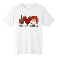 Peace Love Christmas Funny Santa Claus Happy Xmas Tall Fusion ChromaSoft Performance T-Shirt