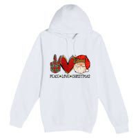 Peace Love Christmas Funny Santa Claus Happy Xmas Premium Pullover Hoodie