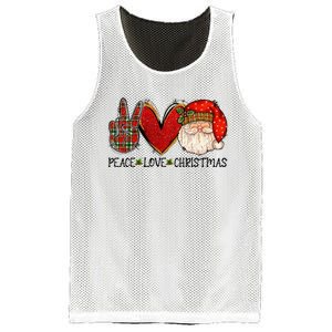 Peace Love Christmas Funny Santa Claus Happy Xmas Mesh Reversible Basketball Jersey Tank