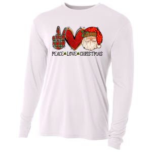 Peace Love Christmas Funny Santa Claus Happy Xmas Cooling Performance Long Sleeve Crew