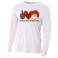 Peace Love Christmas Funny Santa Claus Happy Xmas Cooling Performance Long Sleeve Crew