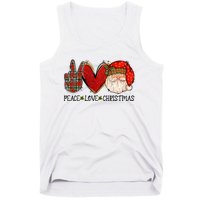 Peace Love Christmas Funny Santa Claus Happy Xmas Tank Top