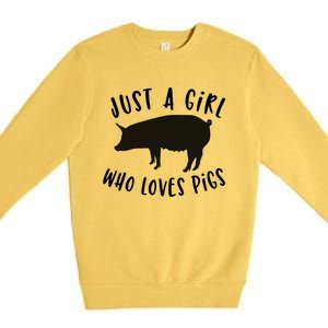 Pig Love Cool Gift Porcine Clothes Novelty Premium Crewneck Sweatshirt