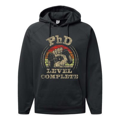 PhD Level Complete PhD Graduate Ph.D. Graduation Doctorate Performance Fleece Hoodie