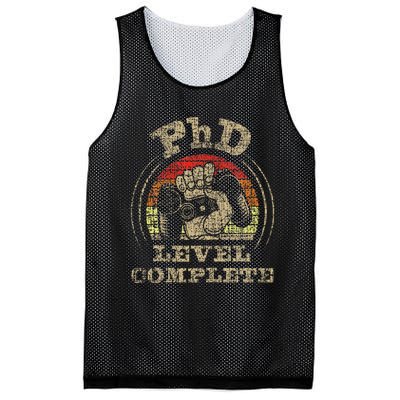 PhD Level Complete PhD Graduate Ph.D. Graduation Doctorate Mesh Reversible Basketball Jersey Tank