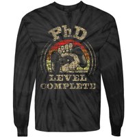 PhD Level Complete PhD Graduate Ph.D. Graduation Doctorate Tie-Dye Long Sleeve Shirt