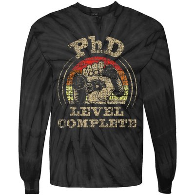 PhD Level Complete PhD Graduate Ph.D. Graduation Doctorate Tie-Dye Long Sleeve Shirt