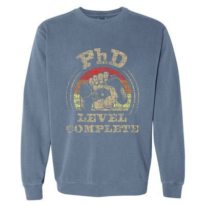 PhD Level Complete PhD Graduate Ph.D. Graduation Doctorate Garment-Dyed Sweatshirt