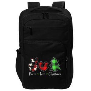 Peace Love Christmas Holiday Festive Gift Impact Tech Backpack