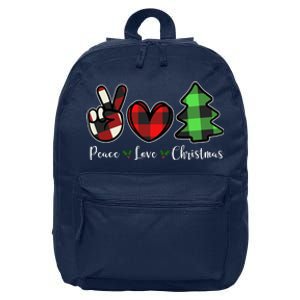 Peace Love Christmas Holiday Festive Gift 16 in Basic Backpack