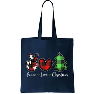 Peace Love Christmas Holiday Festive Gift Tote Bag