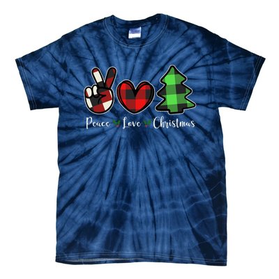 Peace Love Christmas Holiday Festive Gift Tie-Dye T-Shirt