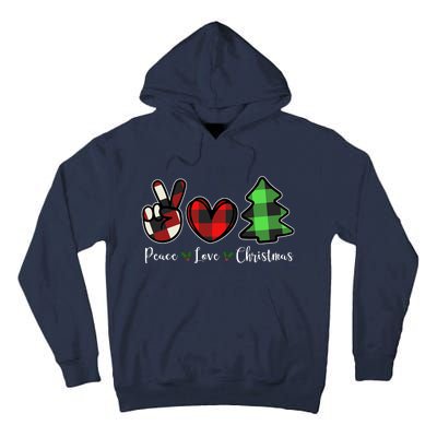 Peace Love Christmas Holiday Festive Gift Tall Hoodie