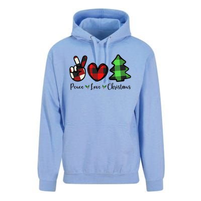 Peace Love Christmas Holiday Festive Gift Unisex Surf Hoodie