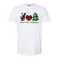 Peace Love Christmas Holiday Festive Gift Softstyle CVC T-Shirt