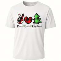 Peace Love Christmas Holiday Festive Gift Cooling Performance Crew T-Shirt