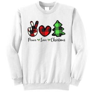 Peace Love Christmas Holiday Festive Gift Sweatshirt