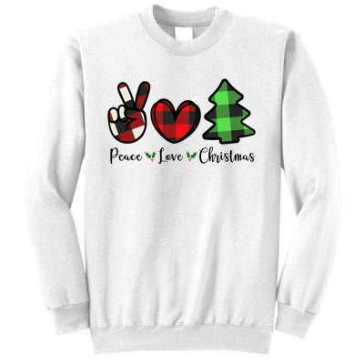 Peace Love Christmas Holiday Festive Gift Sweatshirt