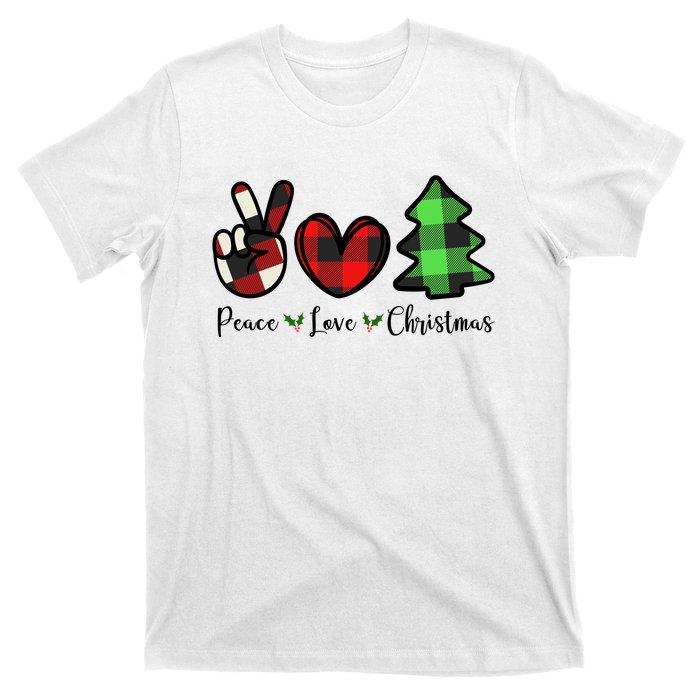 Peace Love Christmas Holiday Festive Gift T-Shirt