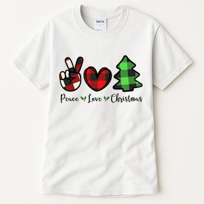 Peace Love Christmas Holiday Festive Gift Tall T-Shirt