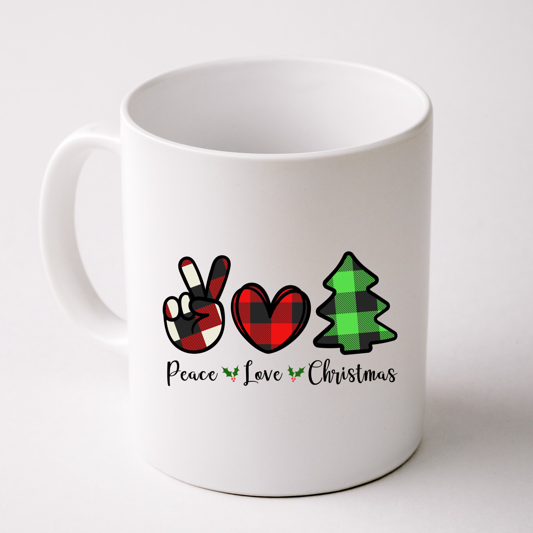 Peace Love Christmas Holiday Festive Gift Mug