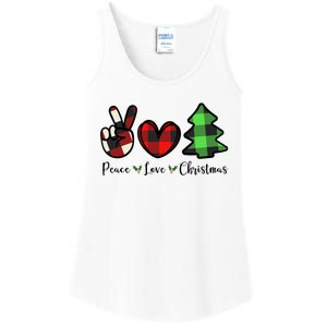 Peace Love Christmas Holiday Festive Gift Ladies Essential Tank