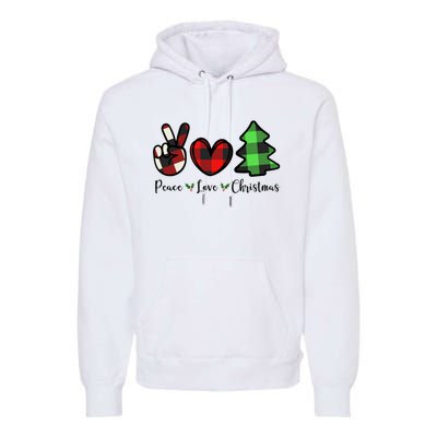 Peace Love Christmas Holiday Festive Gift Premium Hoodie