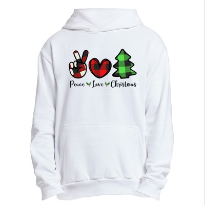 Peace Love Christmas Holiday Festive Gift Urban Pullover Hoodie